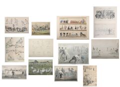 THOMAS ROWLANDSON (BRITISH 1756-1827), GROTESQUE BORDERS FOR ROOMS & HALLS (12)
