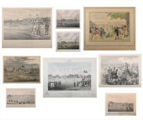 BRITISH SCHOOOL (19TH CENTURY), CRICKET AT LORD'S IN 1822; WITH EIGHT OTHERS (9)