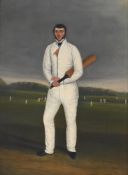 ENGLISH SCHOOL (EARLY 19TH CENTURY), PORTRAIT OF A CRICKETER