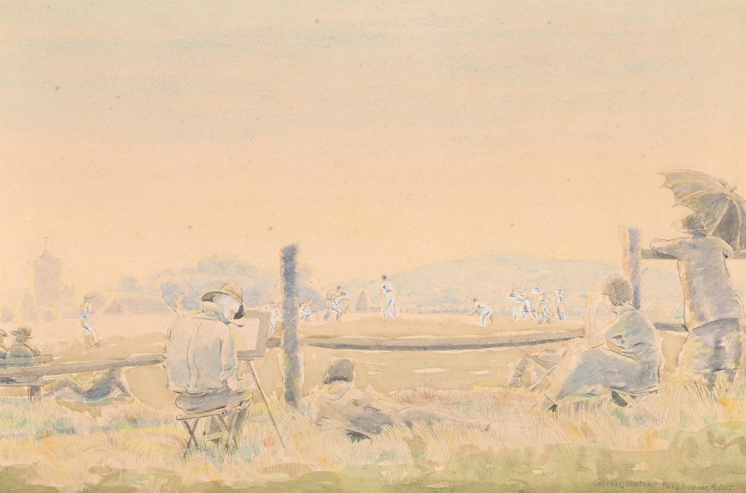 λ FRANKLIN WHITE (AUSTRALIAN 1892-1975)CRICKET MATCH AT SHIPBOURNE