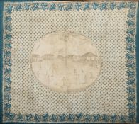 A HANDKERCHIEF COMMEMORATING THE MARYLEBONE CRICKET CLUB 50TH ANNIVERSARY