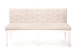 A WHITE PAINTED 'GREEK' BENCH, BY VEERE GRENNEY