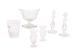 A SELECTION OF GLASSWARE, VARIOUS DATES