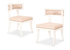 A PAIR OF WHITE PAINTED 'GREEK' CHAIRS, BY VEERE GRENNEY