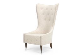 A UPHOLSTERED 'TEMPLE' CHAIR, BY VEERE GRENNEY