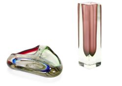 TWO ART GLASS PIECES, SECOND HALF 20TH CENTURY