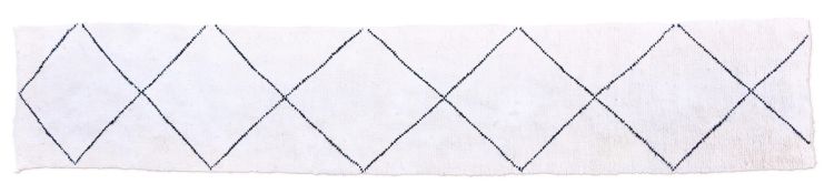 A MOROCCAN WOOL RUNNER WITH GEOMETRIC PATTERN, MODERN