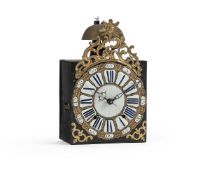 A FRENCH LOUIS XV EARLY ‘COMTOISE’ WEIGHT-DRIVEN WALL CLOCK
