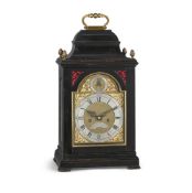 A GEORGE III EBONISED TABLE/BRACKET CLOCK