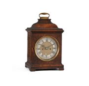 A FINE GEORGE II BURR WALNUT TABLE/BRACKET CLOCK
