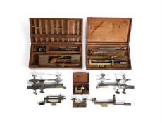 TWO SWISS STEEL WATCHMAKER’S TURNS AND A SELECTION OF OTHER SMALL WORKSHOP TOOLS