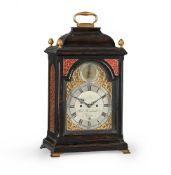 A GEORGE III EBONISED TABLE/BRACKET CLOCK