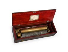 Y A SWISS INLAID ROSEWOOD MUSIC BOX