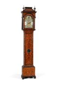 A GEORGE II WALNUT AND SEAWEED MARQUETRY LONGCASE CLOCK WITH ‘PENNY MOON’ TIDAL INDICATION TO DIAL