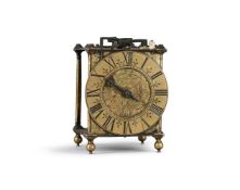 AN INTERESTING JAMES II INCOMPLETE LANTERN CLOCK OF DOCUMENTARY INTEREST