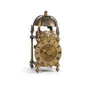 A RARE CHARLES I BRASS 'FIRST PERIOD' LANTERN CLOCK