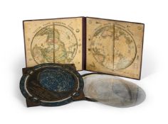 Ɵ A VICTORIAN PRINTED CARD ‘WHITE’S PLANE SPHERICAL GLOBE’