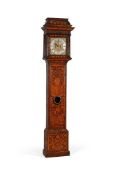 A QUEEN ANNE WALNUT AND FLORAL MARQUETRY EIGHT-DAY LONGCASE CLOCK