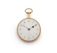 A FRENCH 18CT GOLD QUARTER-REPEATING WATCH INSCRIBED AS BEING A PRIZE FROM THE BATTLE OF WATERLOO