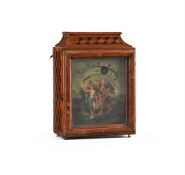 Y A NORTH ITALIAN PARQUETRY TABLE NIGHT TIMEPIECE 'TIME REVEALS TRUTH'