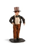 A RARE FRENCH PAPIER-MACHE SHOP DISPLAY AUTOMATON FIGURE