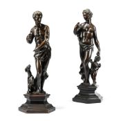 A PAIR OF BRONZE FIGURES OF VENUS AND ADONIS, IN THE MANNER OF GIROLAMO CAMPAGNA (1550-1625)