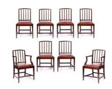 A SET OF EIGHT GEORGE III MAHOGANY DINING CHAIRS, CIRCA 1800