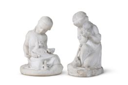JOHN BELL (1812-1895), A WHITE MARBLE FIGURE OF A YOUNG GIRL, CIRCA 1870-1880