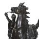 AFTER GUILLAUME COUSTOU, A PAIR OF BRONZE MARLY HORSES, 19TH CENTURY - Image 2 of 3