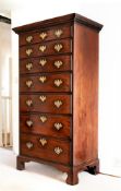 A GEORGE III IRISH MAHOGANY TALL CHEST OF DRAWERS, SECOND HALF 18TH CENTURY