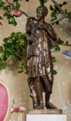 AFTER THE ANTIQUE, A LARGE BRONZE OF FIGURE OF DIANA OF GABII, LATE 19TH CENTURY