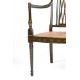 A PAIR OF GREEN AND POLYCHROME PAINTED OPEN ARMCHAIRS, 19TH CENTURY - Image 4 of 4