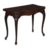 A GEORGE III IRISH MAHOGANY CARD TABLE, IN GEORGE HEPPLEWHITE 'FRENCH' STYLE, CIRCA 1780