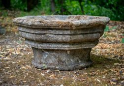 A CARVED BATH STONE CENTREPIECE, 19TH CENTURY