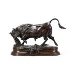 PAUL COMOLÉRA (1818-1897), AN ANIMALIER BRONZE OF AN IBERIAN BULL, LATE 19TH OR EARLY 20TH CENTURY