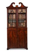 A GEORGE III MAHOGANY AND MARQUETRY BOOKCASE, CIRCA 1770