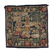 A NORTH EUROPEAN TAPESTRY CUSHION PANEL, LATE 16TH OR EARLY 17TH CENTURY