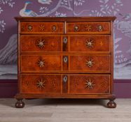 A WILLIAM & MARY WALNUT AND INLAID CHEST OF DRAWERS, CIRCA 1690