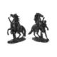 AFTER GUILLAUME COUSTOU, A PAIR OF BRONZE MARLY HORSES, 19TH CENTURY - Image 1 of 3