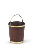 A GEORGE III MAHOGANY AND BRASS BOUND BUCKET, CIRCA 1770
