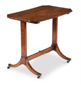 A BURR ELM AND SOLID YEW SIDE OR LIBRARY TABLE, CIRCA 1820