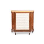 Y A GEORGE IV ROSEWOOD AND AND PARCEL GILT BREAKFRONT SIDE CABINET, CIRCA 1825