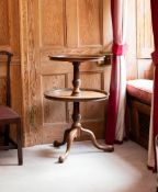 A GEORGE III CARVED MAHOGANY TWO-TIER DUMB WAITER, CIRCA 1770