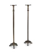 A PAIR OF ITALIAN BRONZE TORCHERES, IN THE MANNER OF CHIURAZZI, LATE 19TH CENTURY