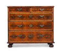 A WILLIAM & MARY OLIVEWOOD OYSTER VENEERED CHEST OF DRAWERS, CIRCA 1690
