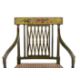A PAIR OF GREEN AND POLYCHROME PAINTED OPEN ARMCHAIRS, 19TH CENTURY - Image 3 of 4