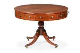 A REGENCY MAHOGANY LIBRARY DRUM TABLE, CIRCA 1815