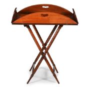 A SCOTTISH REGENCY MAHOGANY BUTLER'S TRAY ON STAND, CIRCA 1820