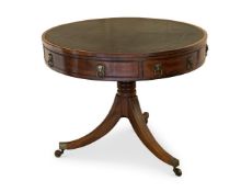 A REGENCY MAHOGANY 'DRUM' LIBRARY TABLE, CIRCA 1815