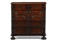 A CHARLES II OAK CHEST OF DRAWERS, CIRCA 1670